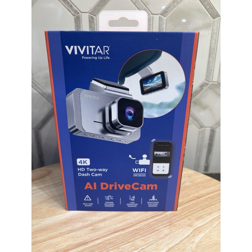 Vivitar 4K HD Two-Way Dash Cam AI DriveCam - NEW Sealed Box